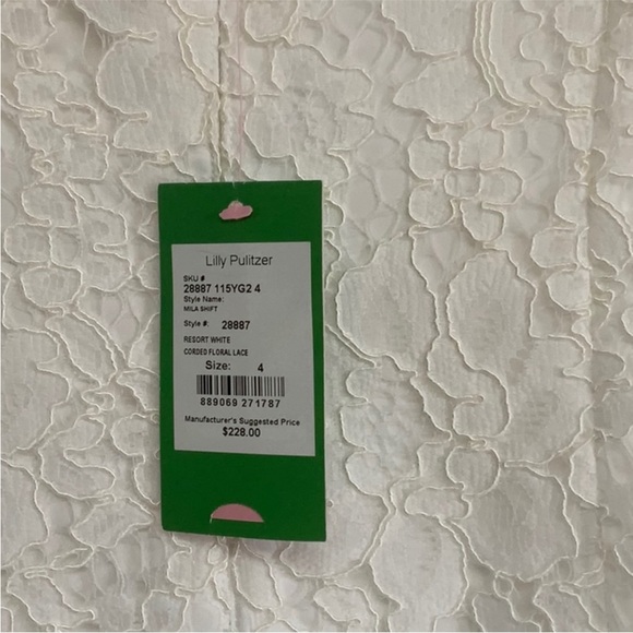 LILLY PULITZER MILA SHIFT DRESS RESORT WHITE - Picture 6 of 8